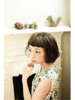 エイミーバイアフロートザガーデン 浦和店(amie by afloat the garden)&nbsp;小顔バング＆ふんわりパーマでカジュアルボブ【浦和】