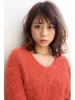 イソラブル(ISOLA-blu) 【ドライヴカット】ゆるふわセミディ×ミルクティベージュ