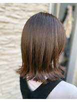 ハール ヘア スタジオ(haar HAIR STUDIO) 外ハネボブ　切りっぱなしボブ　マットベージュ