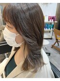 恵比寿 大人韓国風 レイヤーカット  ハイライト 白髪ぼかし