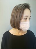 大人かわいい20代30代40代ミニボブ×ハイライトカラー！遠藤至