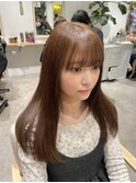 ワンカラーで作る、やわらかブラウンベージュ/フルバング