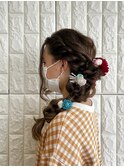 編みおろしヘアセット