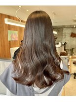 ニーイチイチ(211)&nbsp;似合わせカット/艶巻きフェミニンロング/韓国/ことりベージュ