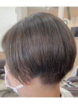カットハウス はさみの部屋&nbsp;ショートレイヤー/前下がり/縮毛矯正/ジンジャーベージュカラー