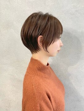 カノンヘアー(Kanon hair) くびレイヤーエモージュ前下がりショートボブ前髪20代30代40代