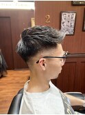 MEN'Sツーブロックミドルフェードスキンジェットモヒカン