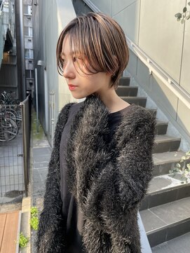 ヌード(NUDE) NUDEハイトーンダブルカラーハンサムショート大人ショートボブ