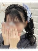 最近人気！編みカチュサイドポニー♪_ユウ