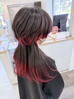 オールバイオー(Owl by oOo)&nbsp;レッドインナー&グラデ×マッシュウルフ