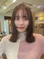 ガーデン 渋谷(GARDEN)&nbsp;ミディアムレイヤー　顔周りレイヤー　似合わせカット　暖色