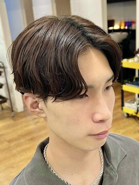 デプト(DEPT.) ニュアンスパーマセンターパートメンズマッシュフェザーパーマ