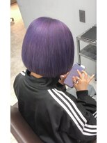 オズ 郡山駅前店(OZ)&nbsp;ケアブリーチベージュで柔らか質感ダブルカラーパープルで透明感