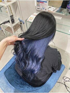 【複雑履歴からここまで！】ブルーのインナーカラー☆