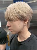 渋谷メンズカラーミルクティーベージュブラウンブリーチカラー◆