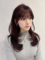 リアン バイ キートス(Lien by kiitos)&nbsp;ワンカールでふわっと可愛いレイヤー×柔らかピンクブラウン