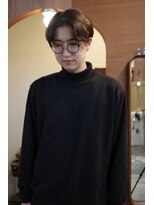 エディ(Edy)&nbsp;メンズセンターパートマッシュニュアンスパーマケアパーマ岡山