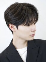 エイド 本店(aid)&nbsp;黒髪ナチュラルシースルーマッシュ毛流れダウンパーマ