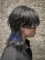 ガウディ 広島駅前店(Gaudi)&nbsp;メンズロングウルフ×インナーカラー×ニュアンスカルマパーマ
