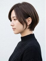 アドラーブル 長岡リップス旭岡店(adorable)&nbsp;ブリーチなしカラーで艶髪ナチュラルショート×大人似合わせ