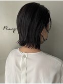 『RayKyoto』小顔ボブ切りっぱなし外ハネミディ