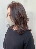 グレージュミディ_グレージュカラーボブウルフ_ba408261