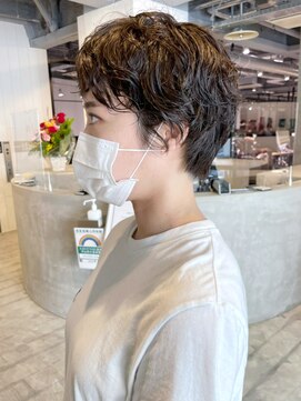 アイティー バイ アルバム 中野店(IT by ALBUM) ショートニュアンスパーマ_グレージュカラーボブウルフ_ba403501