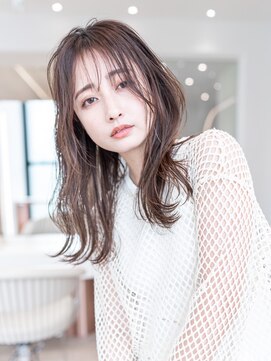 ハバナ 渋谷(HAVANA) 20代30代大人可愛い斜めバンググレージュカラー/レイヤーカット