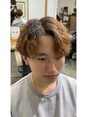 【RYUYA】センターパート×波巻きスパイラルパーマ