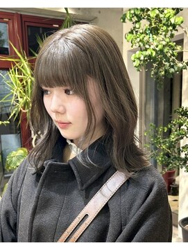 ヲタク(wotaku.) オリーブカラーアースカラーブリーチなしダブルカラーアッシュ