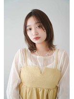 シェル 立川(shell)&nbsp;くびレイヤーエモージュ前髪モテベージュレイヤーミディ【立川】