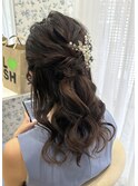 ハーフアップ/結婚式お呼ばれヘア/二次会ヘア/参列ヘア