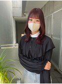 ハイトーン ケアブリーチ ワインレッド 10代 20代