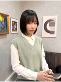 島田/大人ボブ サイドバング ミニボブ 髪質改善 白楽 黒髪