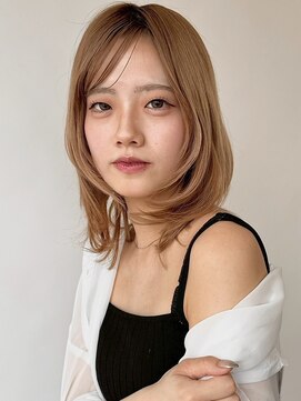 アース 稲毛海岸店(HAIR&MAKE EARTH) ミディアムレイヤー