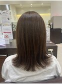 medium hair オリーブ×ベージュ