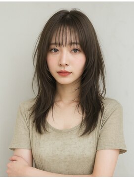 ゲイン(Gain) 大人上品ロングレイヤー×透け感シースルーバング