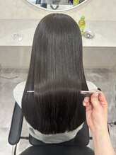 ホワイト(WHITE) アッシュブラウン 髪質改善トリートメント ロングヘア