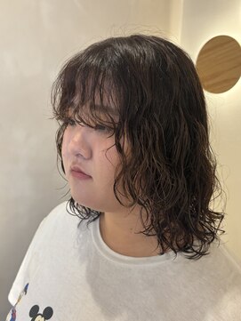 ラヴィズム 名駅店(LUVISM) ボブ/ミディアム/パーマ/艶カラー/レイヤー/顔周りレイヤー