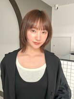 サンドイエナ 横浜店(sand yena)&nbsp;くびレイヤーボブルフネビージュ小顔ワンレンこなれミディ