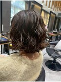 やわらかパーマ×ナチュラルボブ