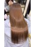 【艶髪】酸性ストレート+水素カラー ¥23100