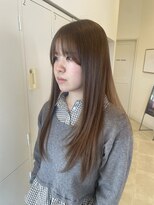 サラ ビューティー サイト 古賀店(SARA Beauty Sight)&nbsp;【ブリーチなしダブルカラー】オリーブベージュ/透明感/レイヤー