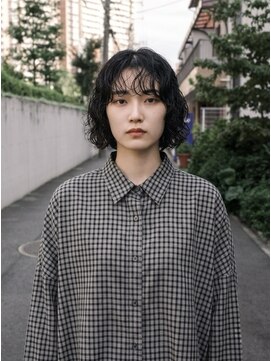 キビト(kibito) 大人ボブパーマシティガールストリートシックミディアムパーマ