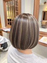 オーガニックトリコ 所沢(organic+tricot)&nbsp;40代50代◎秋カラー◎大人グレージュハイライト×ボブ