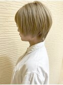 【morio】札幌ショート　ハイトーングレージュショート