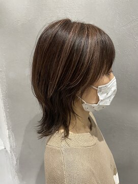 カームバイリコ 学芸大学(calm by liko) 【calm by liko owner 奏子】白髪ぼかしハイライトウルフ