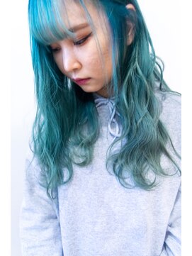 リシェスバイエンヴィー 西宮北口(Riches by ENVY) ’"派手ナチュラル シアングリーン 波ウェーブ"