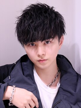 ネイビー(NAVY) ゆるめ波打ちショート