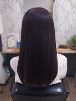 ヘアーカルチャー 小倉台店 HAIR CULTURE セミロングストレート髪質改善ダークブラウン